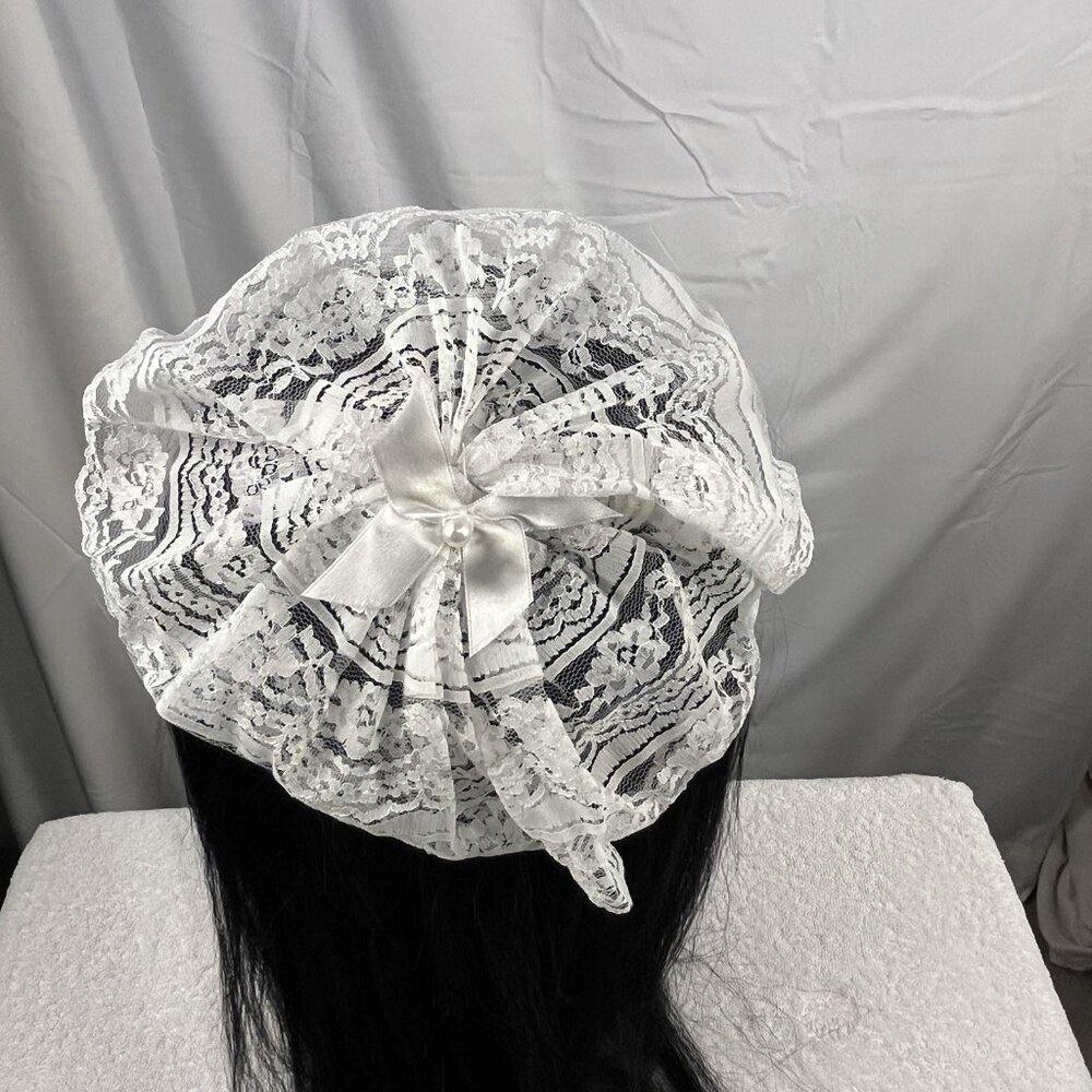 Dolly Style White‎ Lace Veil Clip Women’s Hair Accessory Bridal Cosplay